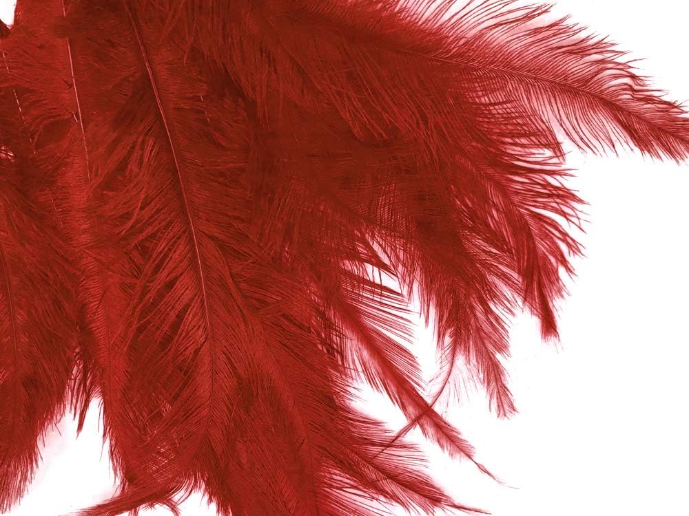 1/2 Lb. - Red Mini Spads Ostrich Wholesale Chick Body Feathers (Bulk)