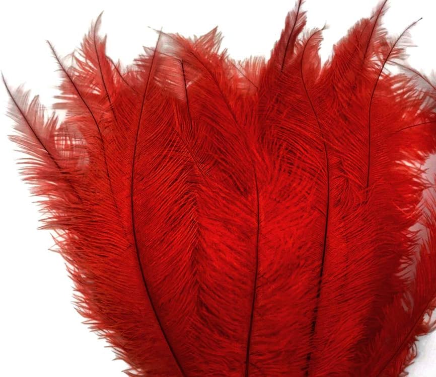 1/2 Lb. - Red Mini Spads Ostrich Wholesale Chick Body Feathers (Bulk)