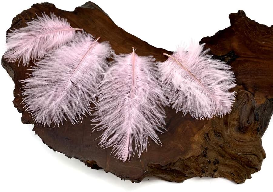 Wholesale Pack - Light Pink Ostrich Small Confetti Feathers (Bulk)