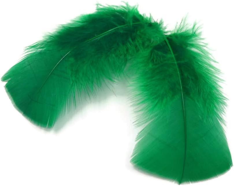 1/4 lbs. - Kelly  Green Turkey T-Base Plumage Wholesale Feathers (Bulk)