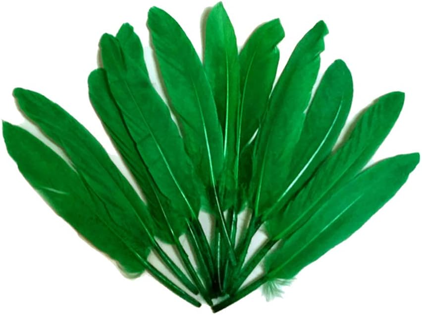 1 Pack - Kelly Green Dyed Duck Cochettes Loose Wing Quill Feather 0.30 Oz.