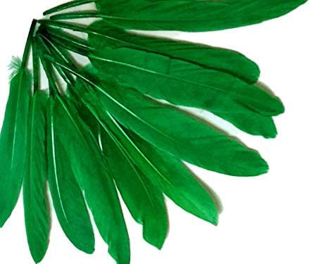 1 Pack - Kelly Green Dyed Duck Cochettes Loose Wing Quill Feather 0.30 Oz.