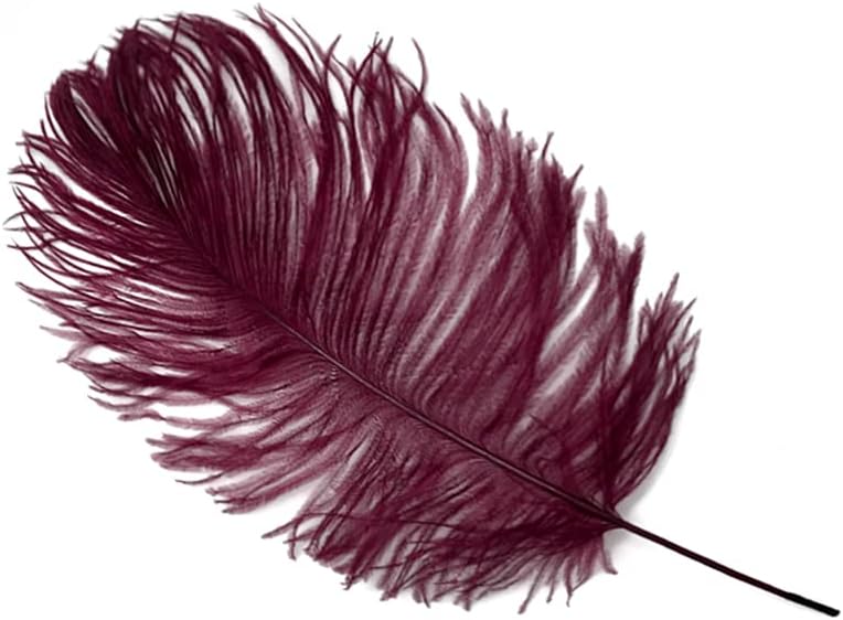1/2 Lb - 12-16" Burgundy Ostrich Tail Wholesale Fancy Feathers (Bulk)