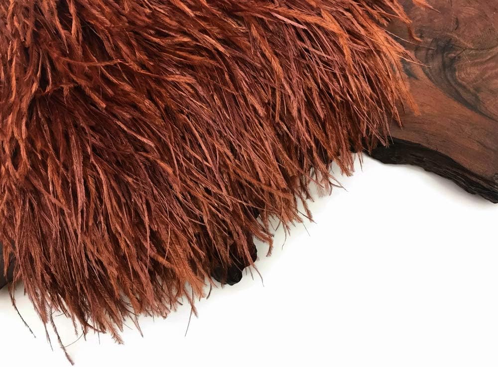 1 Yard - Brown Ostrich Fringe Trim Wholesale Feather (Bulk)