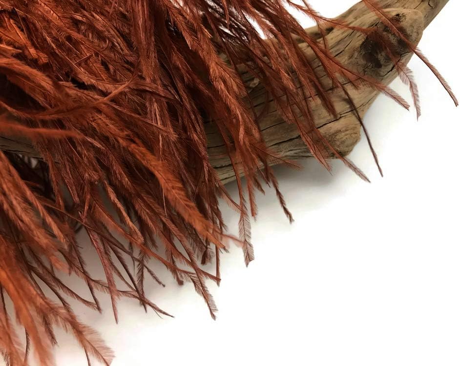 1 Yard - Brown Ostrich Fringe Trim Wholesale Feather (Bulk)