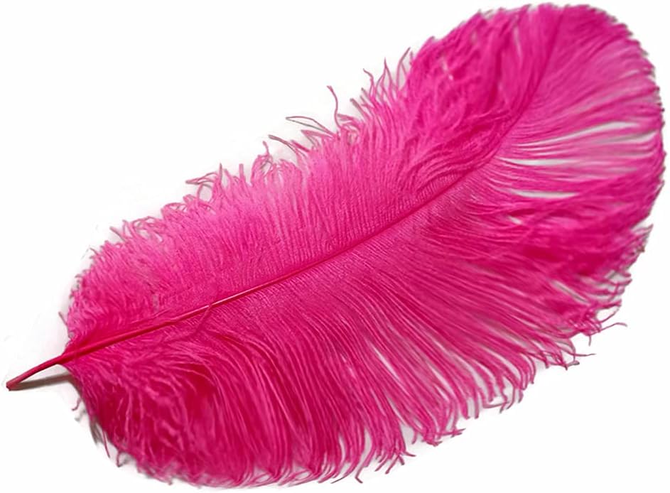 1/2 Lb. - 25-29" Hot Pink Large Ostrich Wing Plume Wholesale Feathers (Bulk)