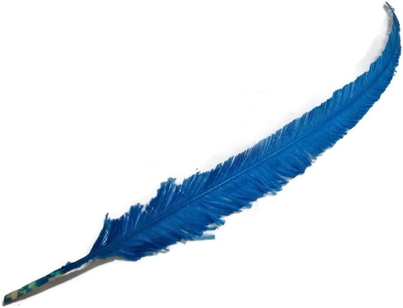 5 Pieces - Turquoise Blue Long Ostrich Nandu Trimmed Feathers