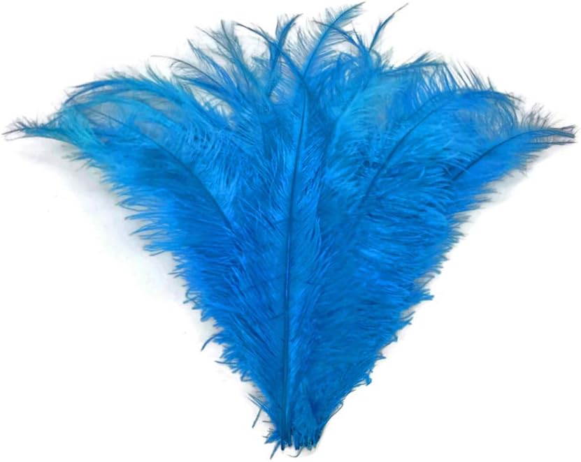 1/2 Lb - Turquoise Blue Large Ostrich Spads Wholesale Feathers 20-28" (Bulk)