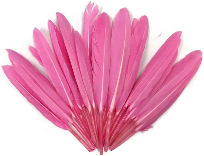 1 Pack - Candy Pink Dyed Duck Cochettes Loose Wing Quill Feather 0.30 Oz.