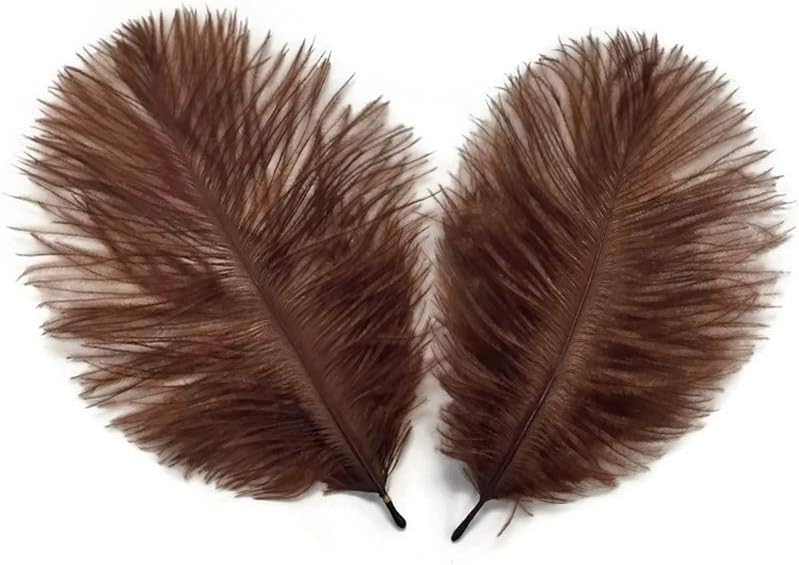 1 Pack - Brown Ostrich Small Confetti Feathers 0.3 Oz
