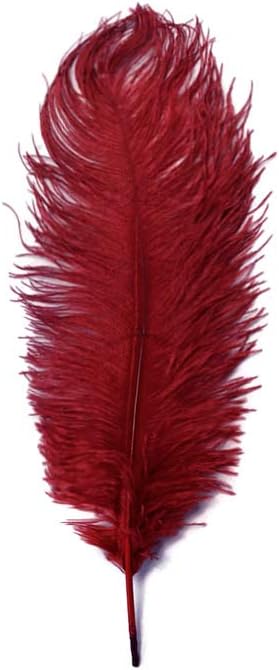 100 Pieces - 6-8" Burgundy Ostrich Drabs Body Wholesale Feathers (Bulk)