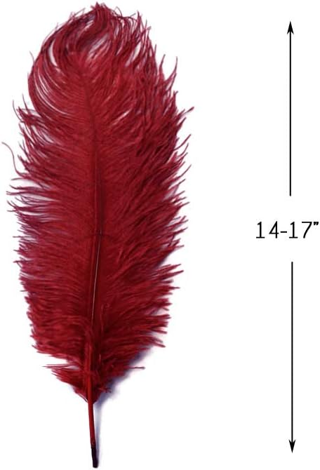 100 Pieces - 6-8" Burgundy Ostrich Drabs Body Wholesale Feathers (Bulk)