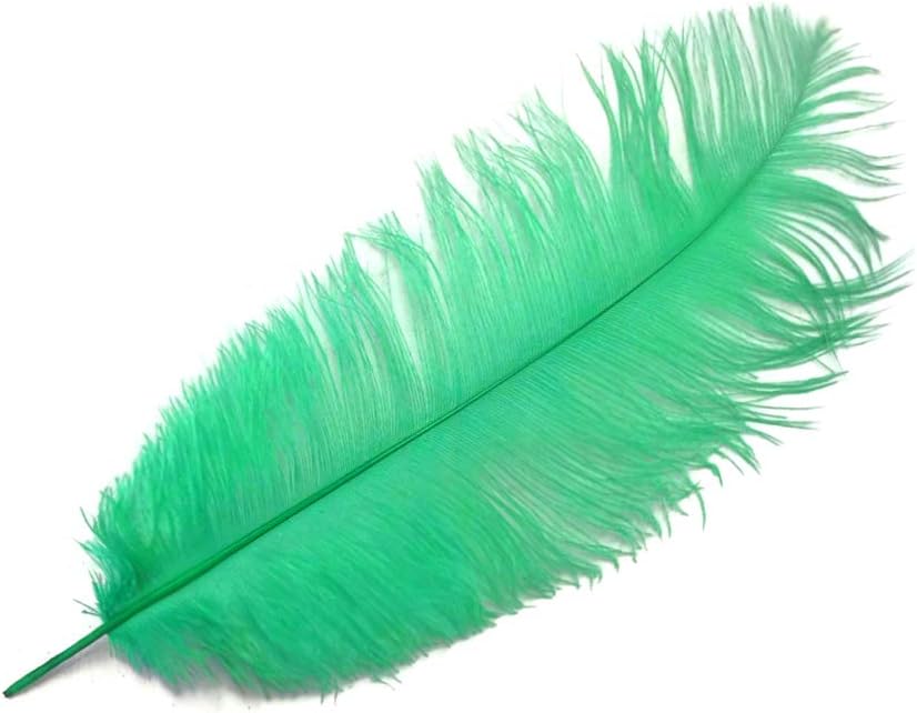 10 Pieces - 19-24" Aqua Green Ostrich Dyed Drabs Body Feathers