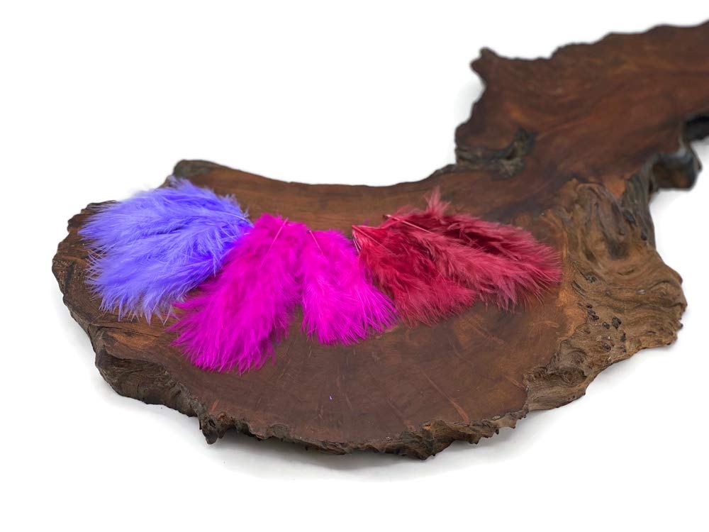1/4 Lb - Candy Pink Turkey Marabou Short Down Fluffy Loose Wholesale Feathers (Bulk)