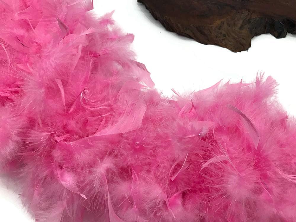 2 Yards - Candy Pink Heavy Weight Chandelle Feather Boa | 80 Gram