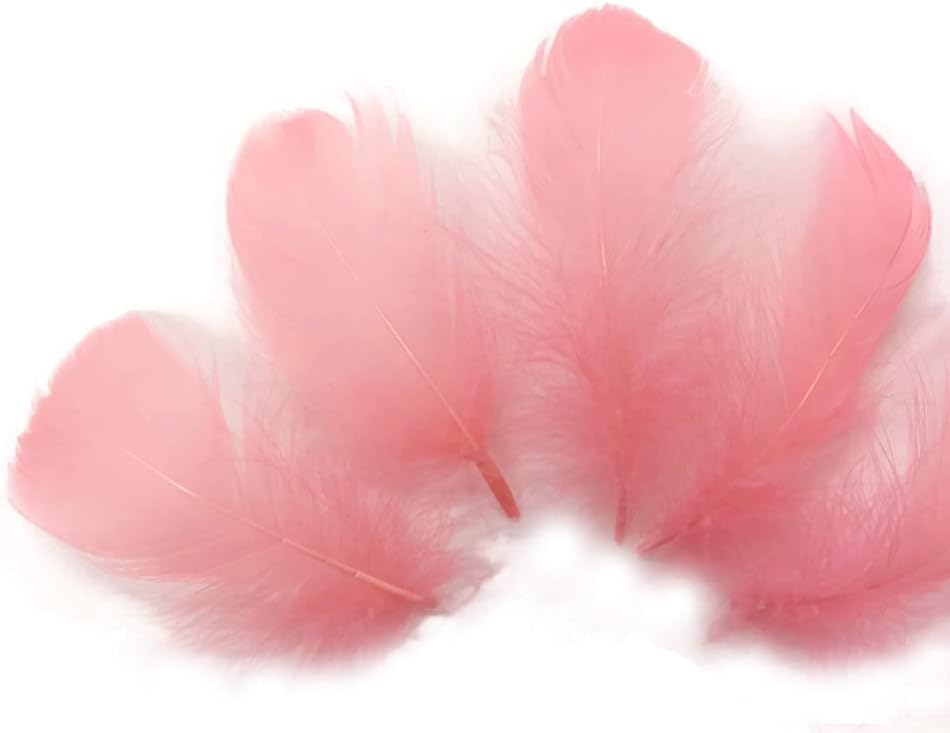 1/4 Lb - 2-3" Coral Goose Coquille Loose Wholesale Feathers (Bulk)