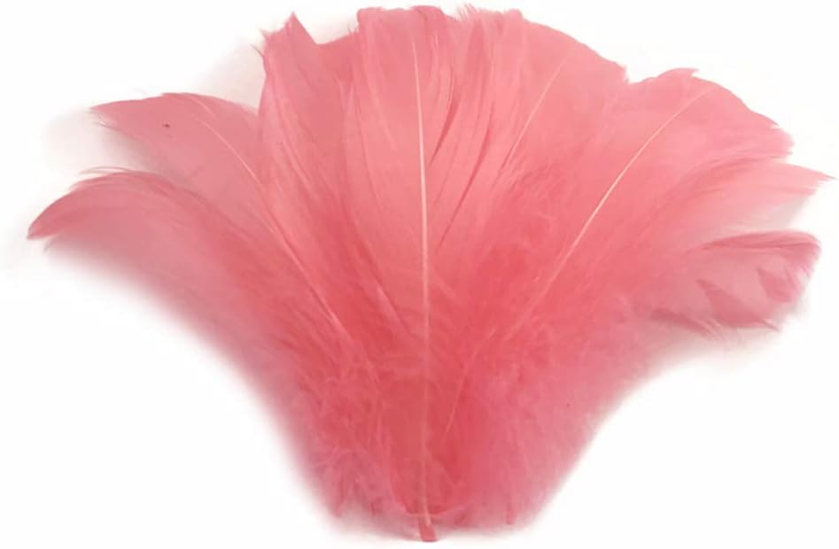 1/4 Lb - 2-3" Coral Goose Coquille Loose Wholesale Feathers (Bulk)