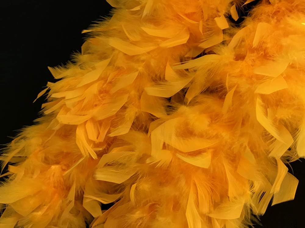 2 Yards - Golden Yellow Heavy Weight Chandelle Feather Boa | 80 Gram
