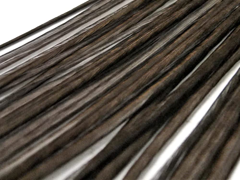 1 Dozen - Medium Solid Natural Dark Dun Rooster Saddle Whiting Hair Extension Feathers