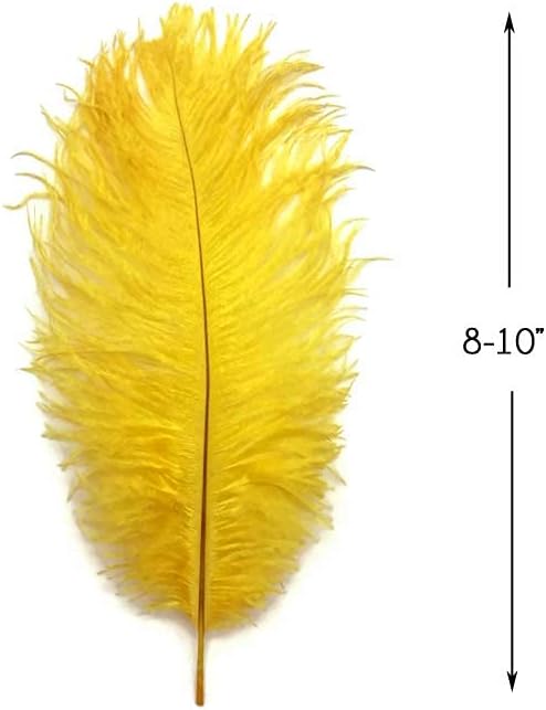 1/2 Lb. - 19-24" Yellow Ostrich Extra Long Drab Wholesale Feathers (Bulk)