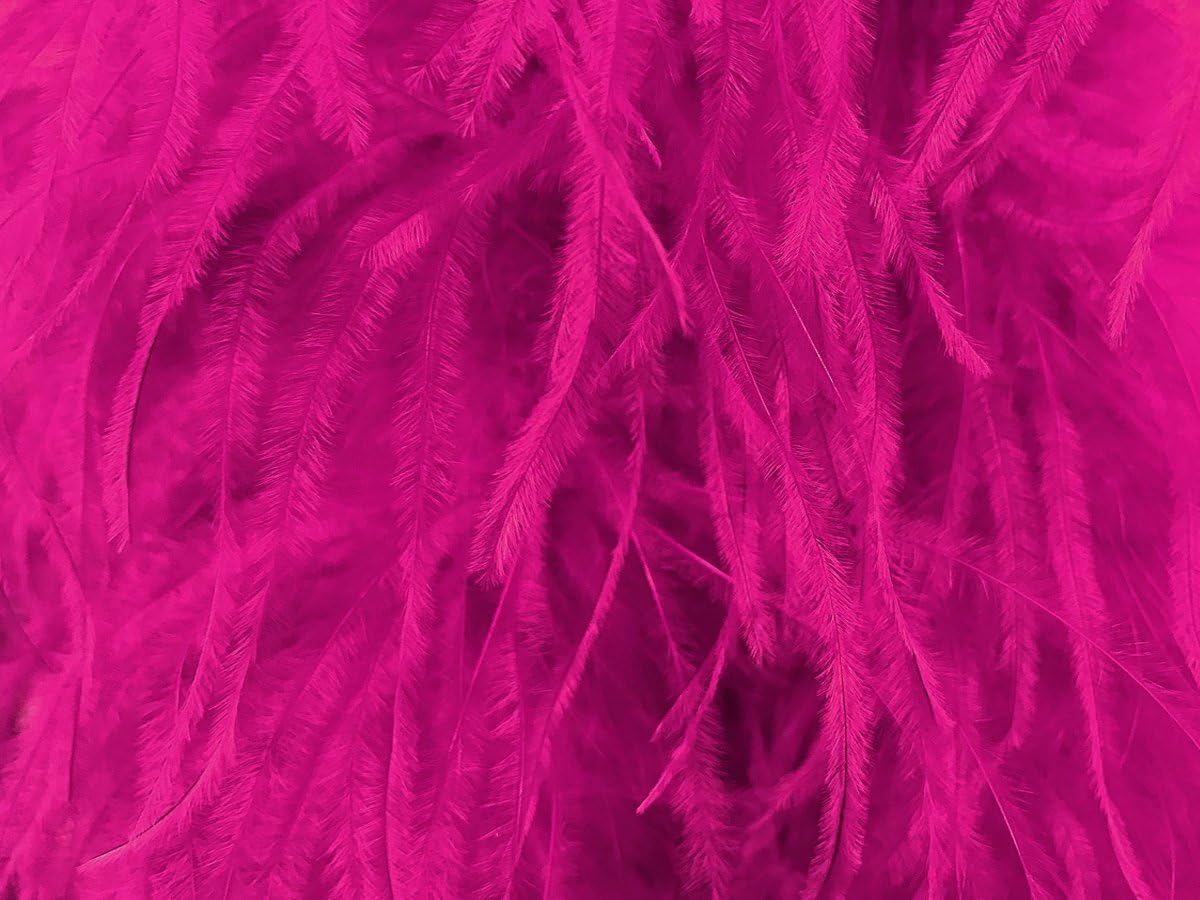 2 Yards - Hot Pink 3 Ply Ostrich Medium Weight Fluffy Feather Boa