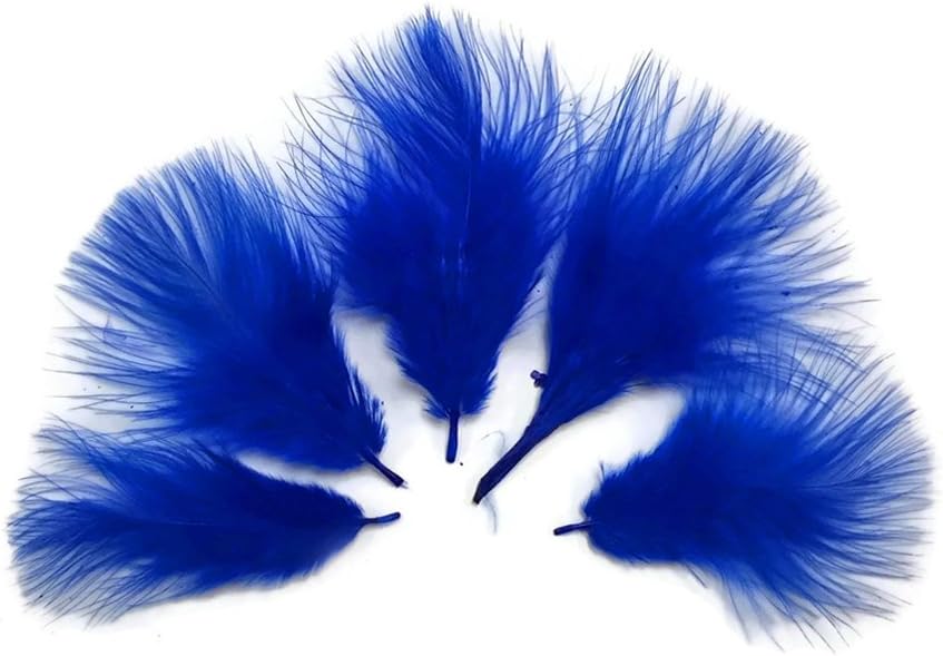 1/4 Lb - Royal Blue Turkey Marabou Short Down Fluffy Loose Wholesale Feathers (Bulk)