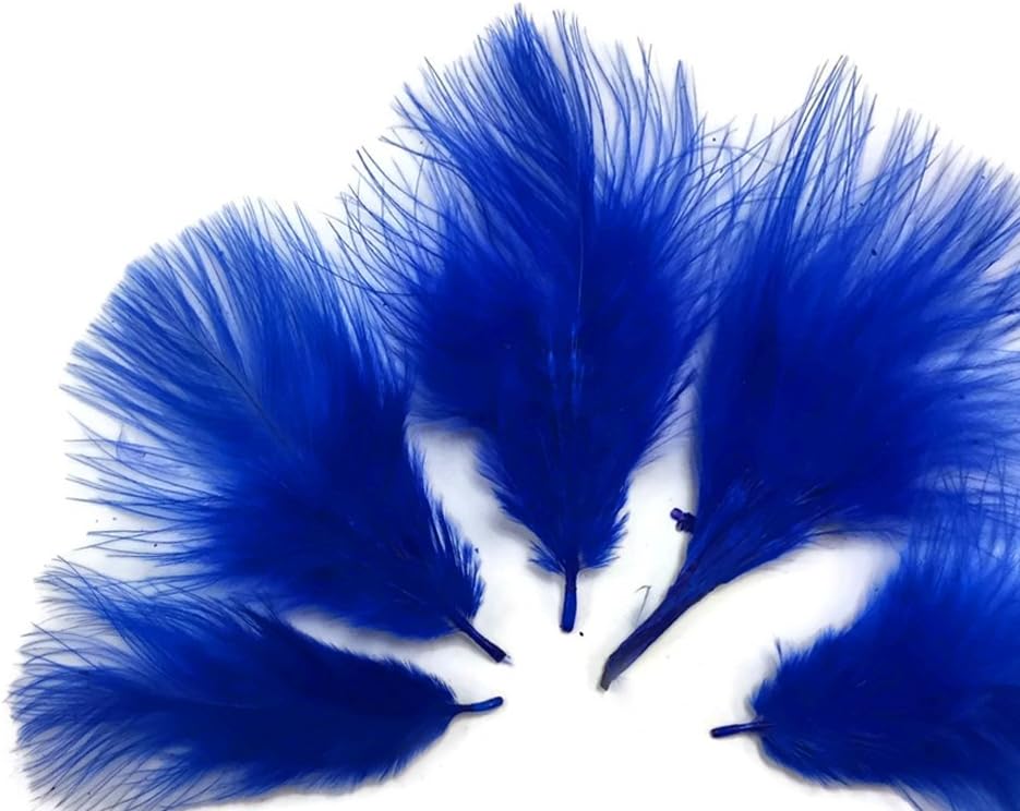 1/4 Lb - Royal Blue Turkey Marabou Short Down Fluffy Loose Wholesale Feathers (Bulk)