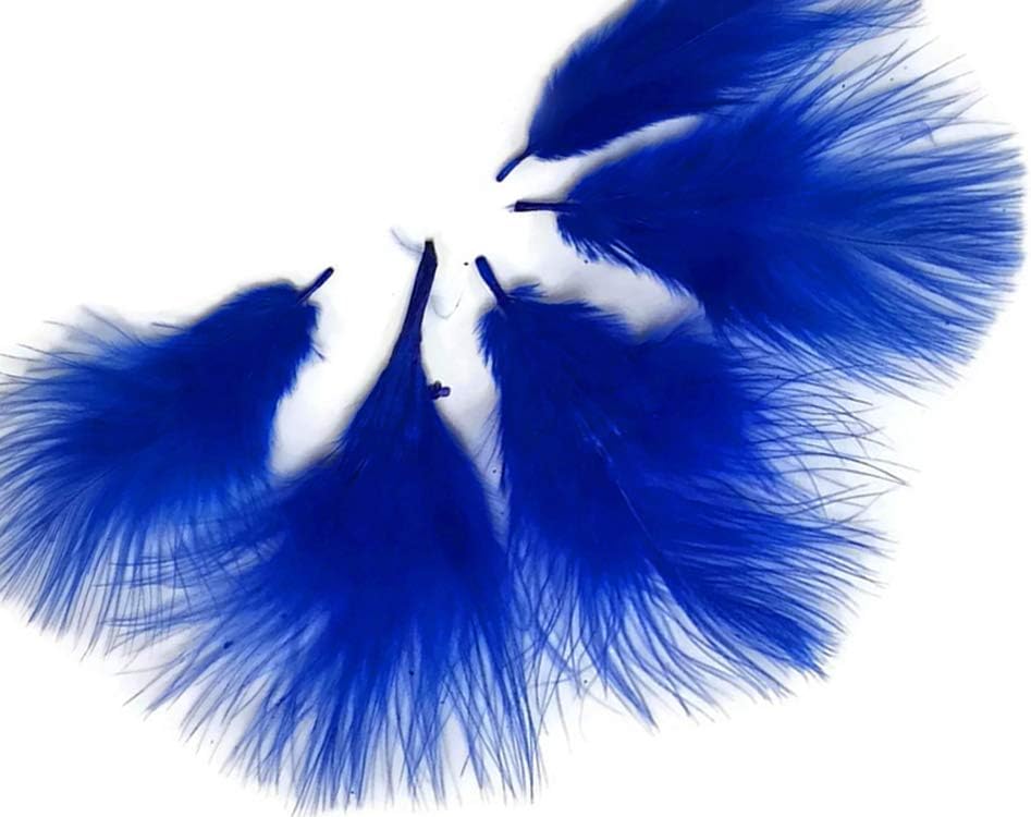 1/4 Lb - Royal Blue Turkey Marabou Short Down Fluffy Loose Wholesale Feathers (Bulk)