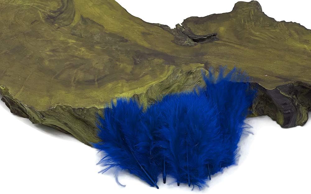 1/4 Lb - Royal Blue Turkey Marabou Short Down Fluffy Loose Wholesale Feathers (Bulk)