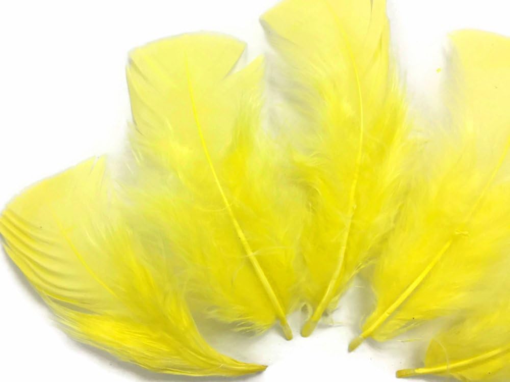 1/4 lbs. - Yellow Turkey T-Base Wholesale Body Plumage Feathers (Bulk)