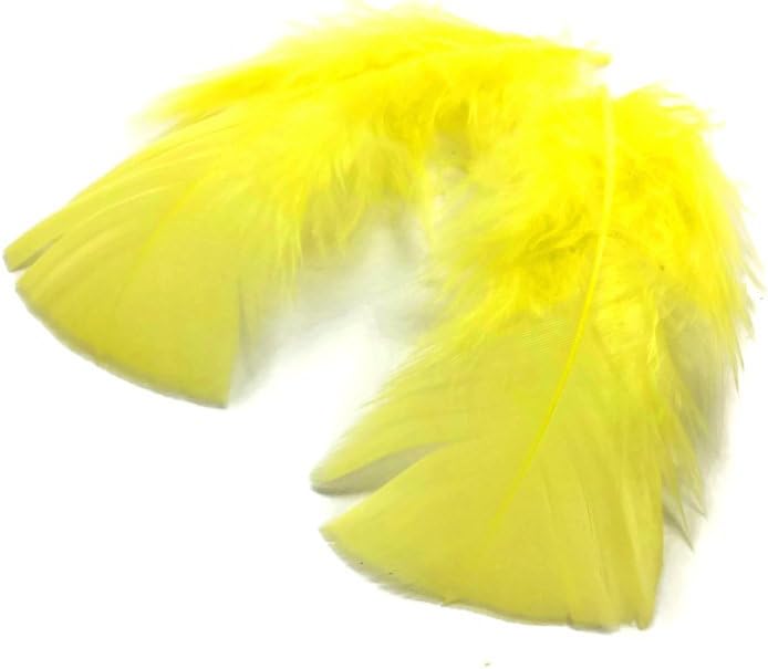 1/4 lbs. - Yellow Turkey T-Base Wholesale Body Plumage Feathers (Bulk)