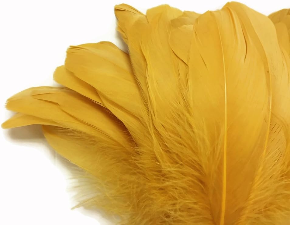 1 Pack - Antique Gold Goose Nagoire Loose Feather - 0.25 Oz