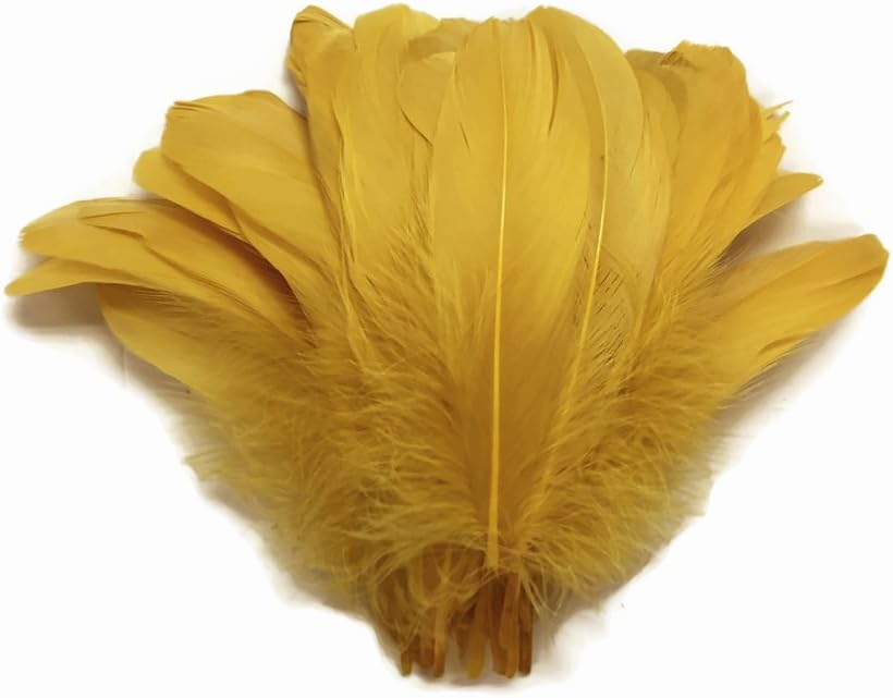 1/4 lbs. - Antique Gold Goose Nagoire Wholesale Feathers (Bulk)