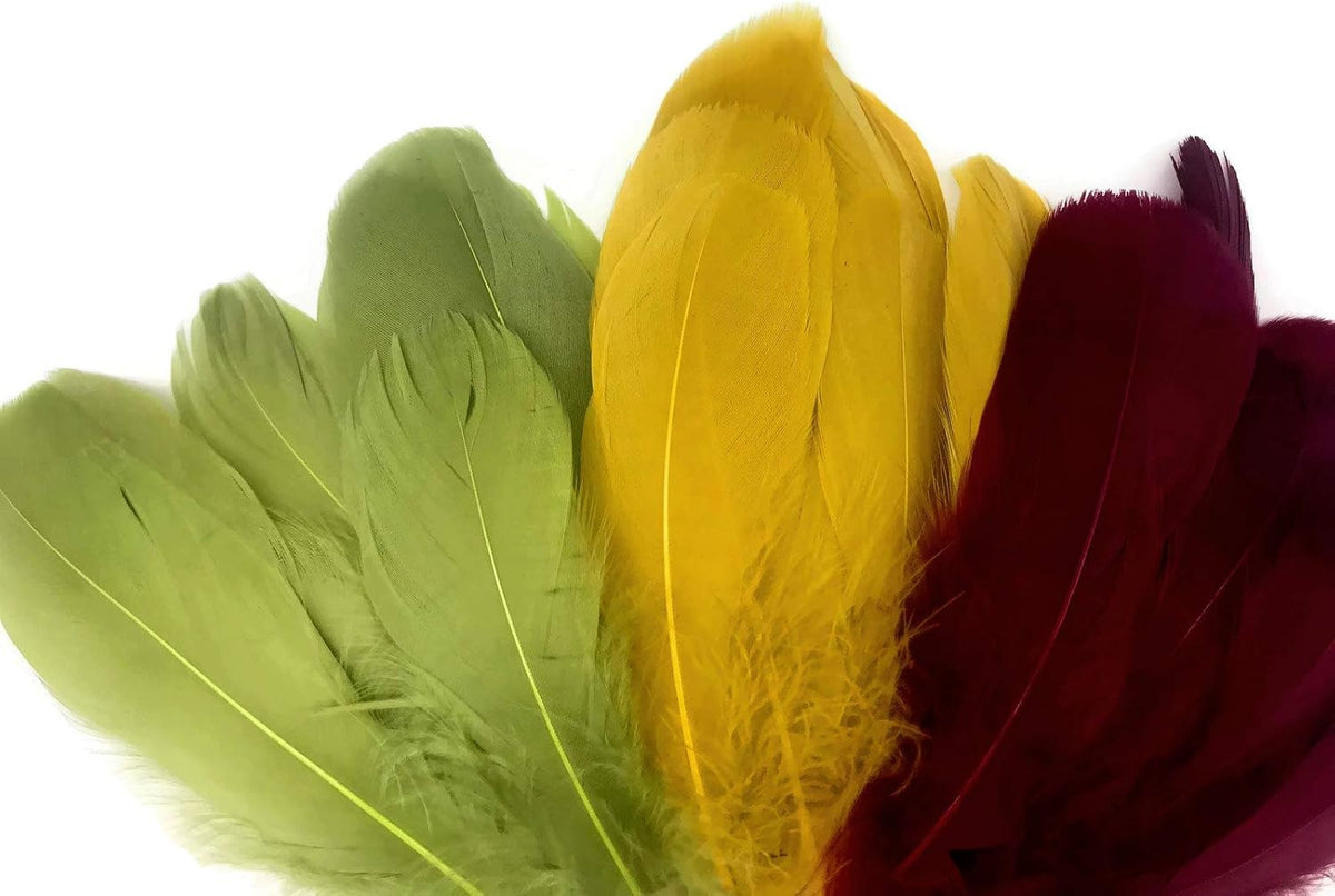 1 Pack - Antique Gold Goose Nagoire Loose Feather - 0.25 Oz