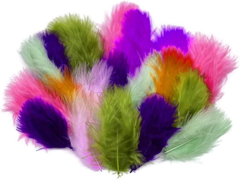 1 Pack - Olive Green Turkey Marabou Short Down Fluff Loose Feathers 0.10 Oz.