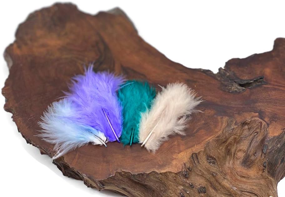1 Pack - Olive Green Turkey Marabou Short Down Fluff Loose Feathers 0.10 Oz.