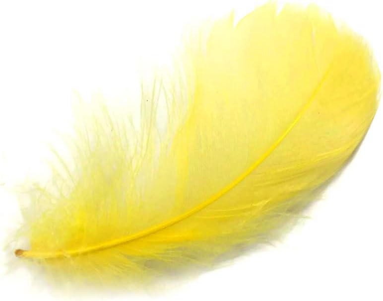 1/4 Lb - 2-3" Yellow Goose Coquille Loose Wholesale Feathers (Bulk)