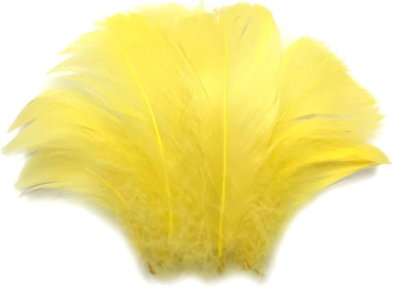 1/4 Lb - 2-3" Yellow Goose Coquille Loose Wholesale Feathers (Bulk)