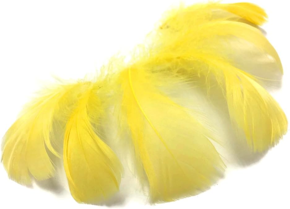 1/4 Lb - 2-3" Yellow Goose Coquille Loose Wholesale Feathers (Bulk)