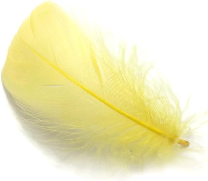 1/4 Lb - 2-3" Yellow Goose Coquille Loose Wholesale Feathers (Bulk)