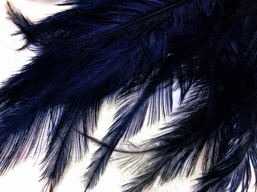 1/2 Lb. - Navy Blue Mini Spads Ostrich Wholesale Chick Body Feathers (Bulk)