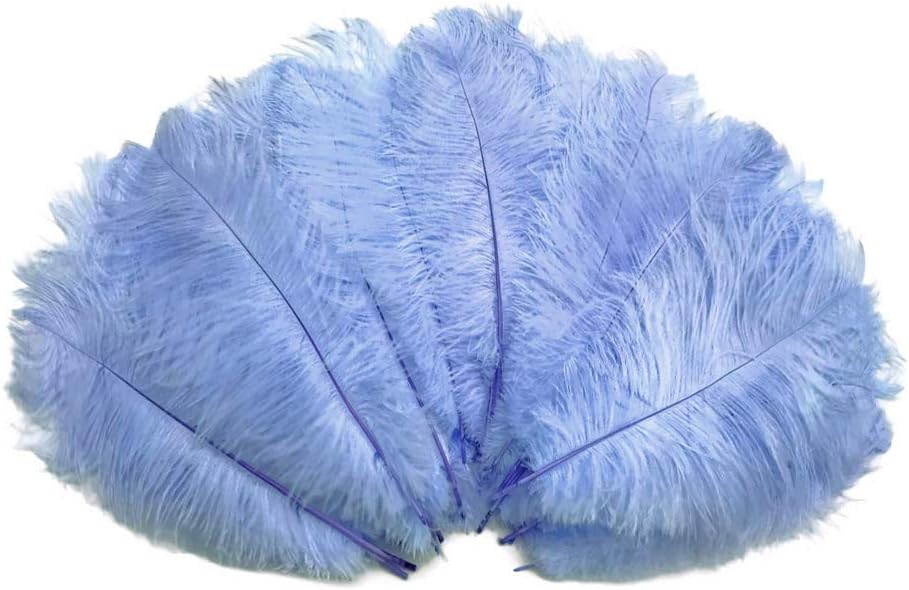1/2 lb. - 14-17" Light Blue Ostrich Large Body Drab Wholesale Feathers (Bulk)