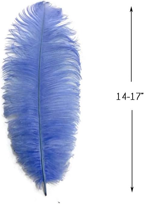 1/2 lb. - 14-17" Light Blue Ostrich Large Body Drab Wholesale Feathers (Bulk)