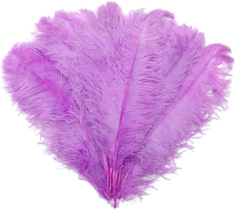 10 Pieces - 18-24" Lavender Large Prime Grade Ostrich Wing Plume Centerpiece Feathers