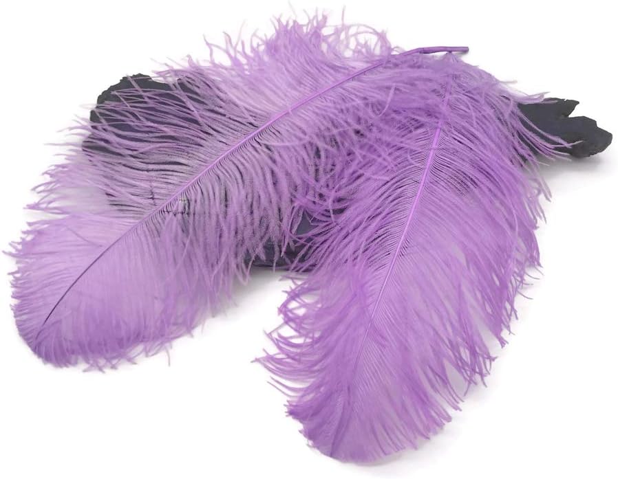 10 Pieces - 18-24" Lavender Large Prime Grade Ostrich Wing Plume Centerpiece Feathers