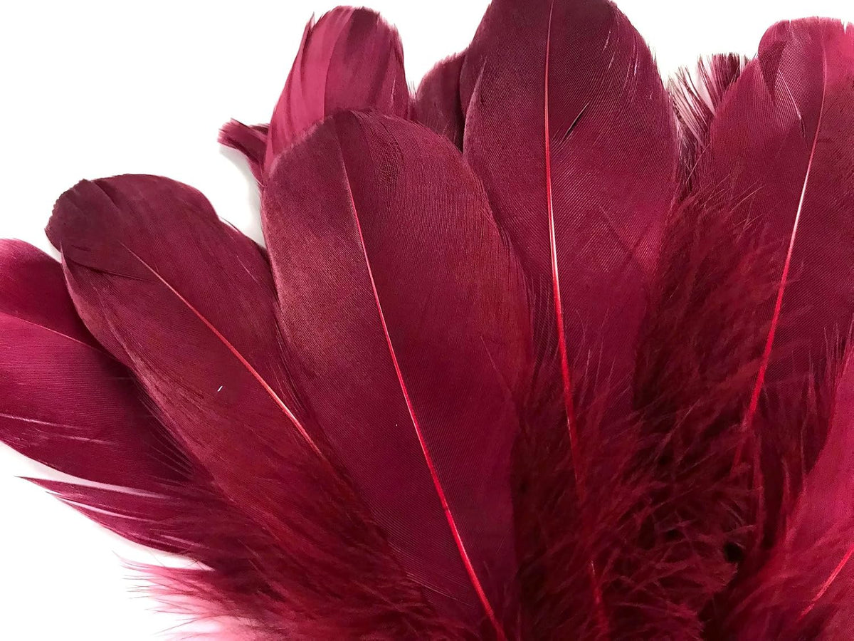 1/4 lbs. - Claret Goose Nagoire Wholesale Feathers (Bulk)