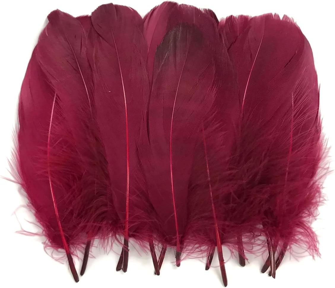 1/4 lbs. - Claret Goose Nagoire Wholesale Feathers (Bulk)