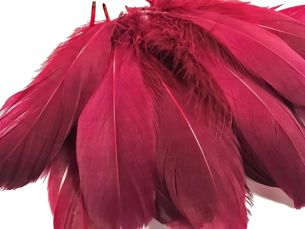 1/4 lbs. - Claret Goose Nagoire Wholesale Feathers (Bulk)