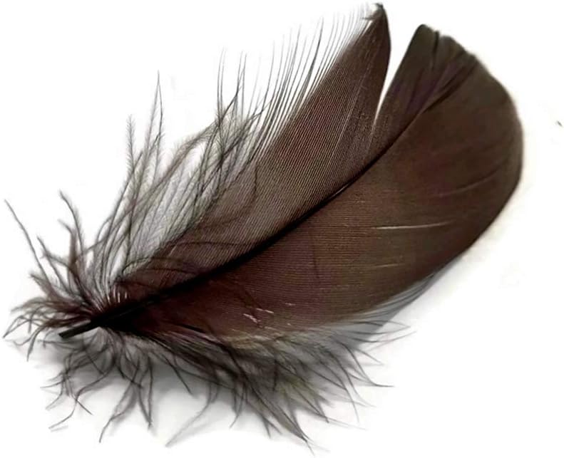 1/4 Lb - 2-3" Brown Goose Coquille Loose Wholesale Feathers (Bulk)