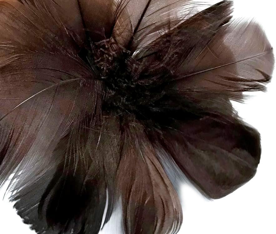 1/4 Lb - 2-3" Brown Goose Coquille Loose Wholesale Feathers (Bulk)
